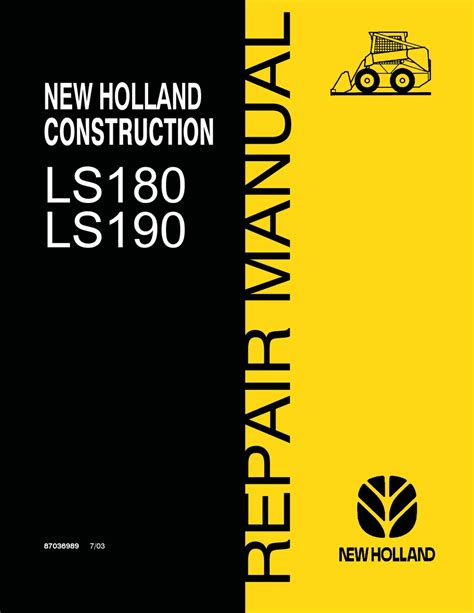 new holland ls180 skid steer service manual|new holland ls180 years made.